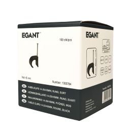 CABLE CLIPS 14-20MM ROUND – BLACK