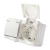 DOUBLE SOCKET WITH LID IP44